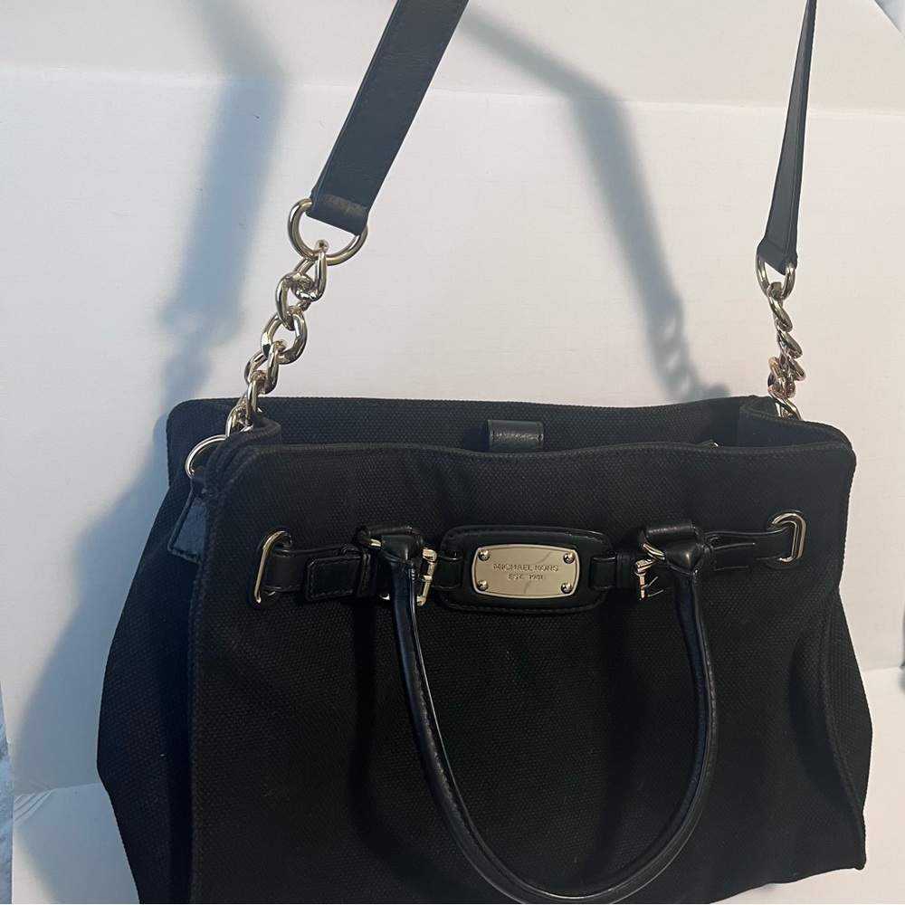 Black Gold Canvas Purse - image 4